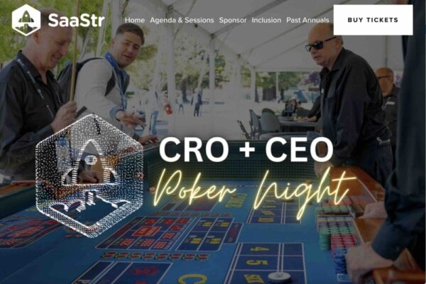 ¡La primera velada de póquer VIP CRO+CEO en el SaaStr Annual!