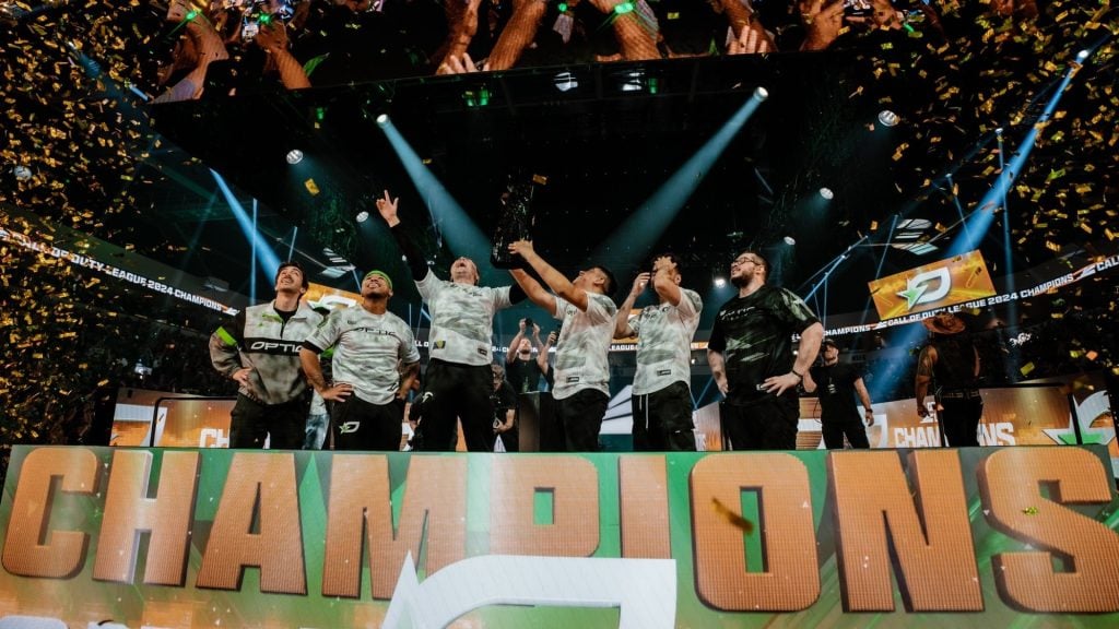 OpTic Texas celebra haber ganado el campeonato de la Call of Duty League