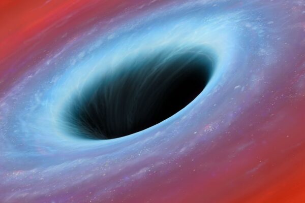 An artist's rendering of a black hole