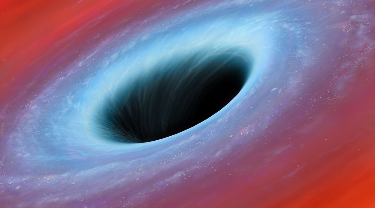 An artist's rendering of a black hole