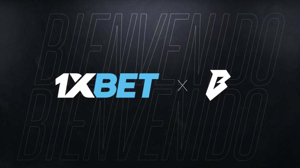 Imagen de los logotipos de 1xBet y Bestia sobre un fondo oscuro