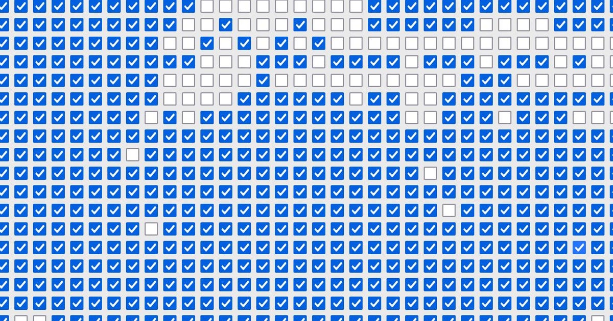 Los jugadores de One Million Checkboxes escondieron códigos binarios, códigos QR y rickrolls entre las cajas durante su guerra de dos semanas.