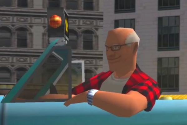 Tim Walz in Crazy Taxi.