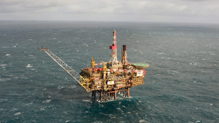 A Shell oil platform in the North Sea