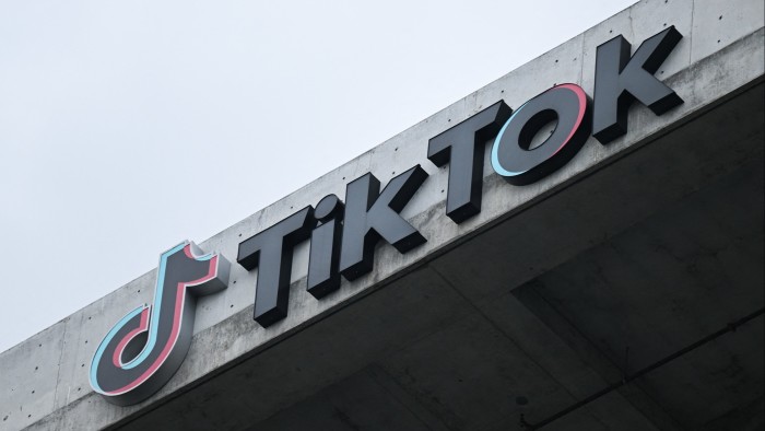 TikTok sign on a building