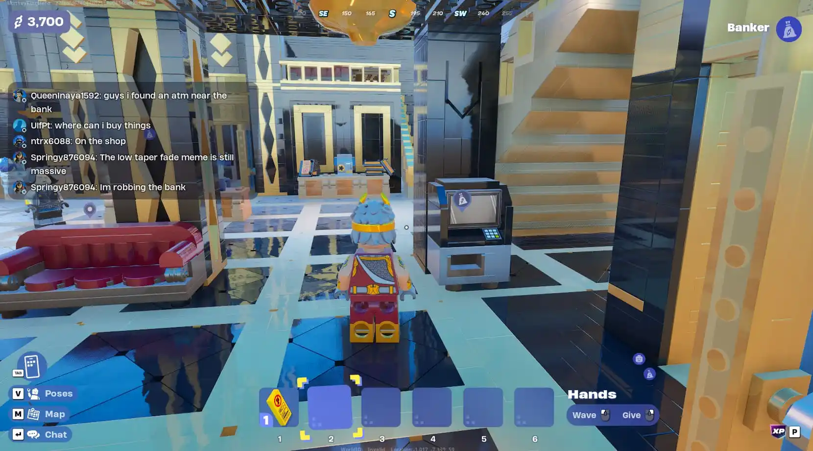 atm in the bank in lego fortnite brick life