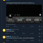 La captura de pantalla de la rueda del tiempo se tira en Twitter con las publicaciones de Krypto Coin.