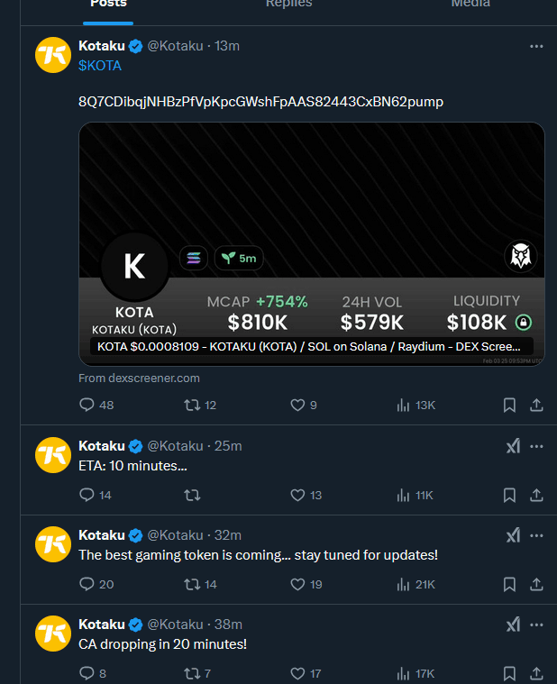 La captura de pantalla de la rueda del tiempo se tira en Twitter con las publicaciones de Krypto Coin.