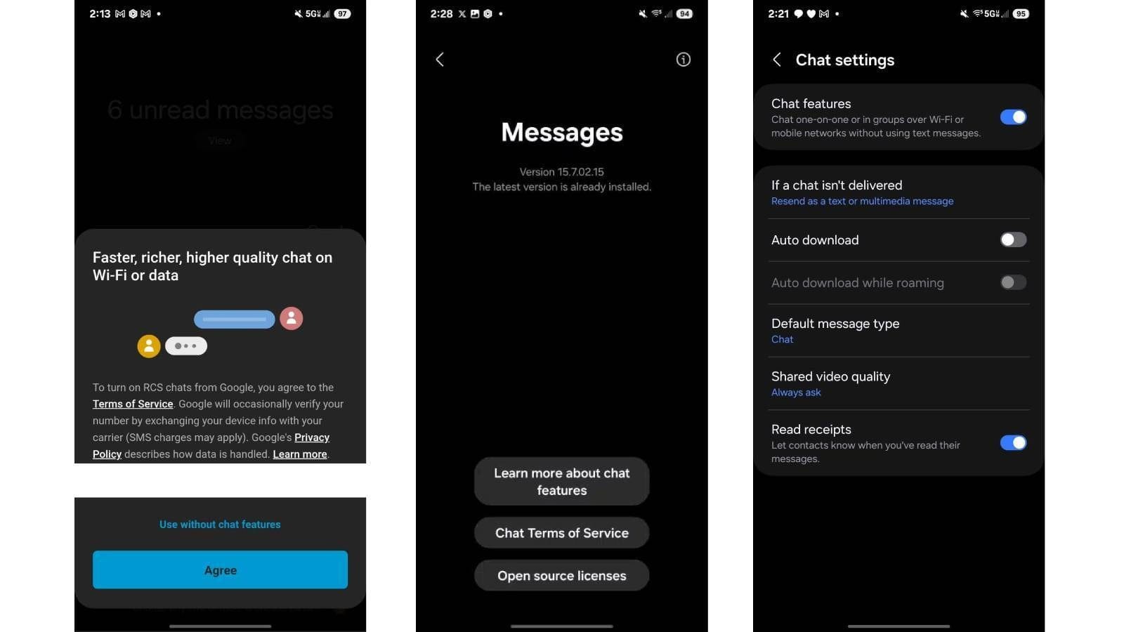 Los mensajes de Samsung al historial de transición de Google Mensaje tienen un giro inesperado