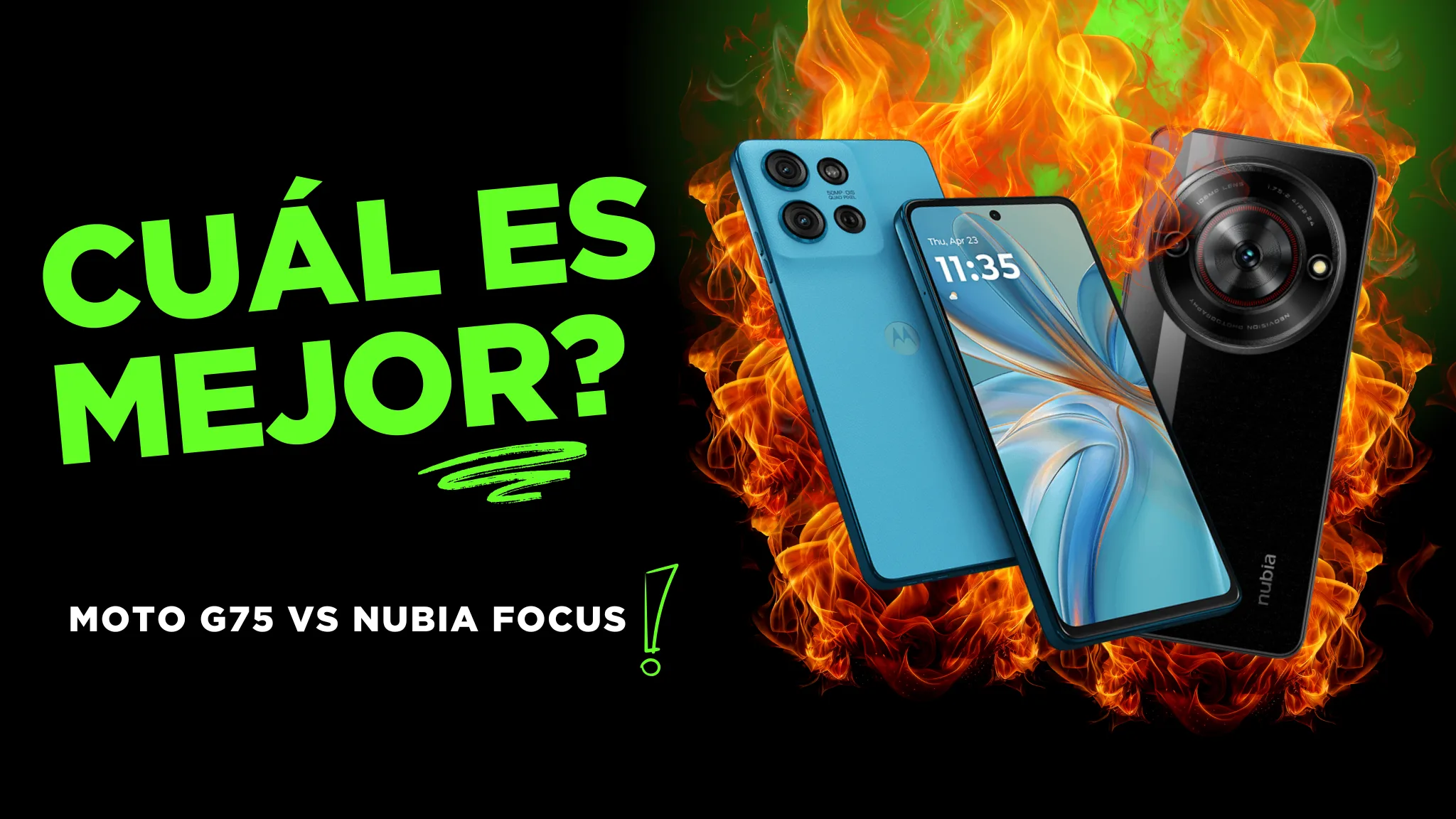 Comparativa completa: Motorola Moto G75 vs Nubia Focus 5G. Descubre cuál smartphone gana en pantalla, rendimiento y cámara.