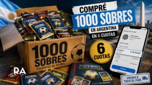 Descubrí cuánto cuesta la caja de 1000 sobres del Mundial 2026, cuánto pagás por cuota y si conviene comprarla en Argentina por Mercado Libre.
