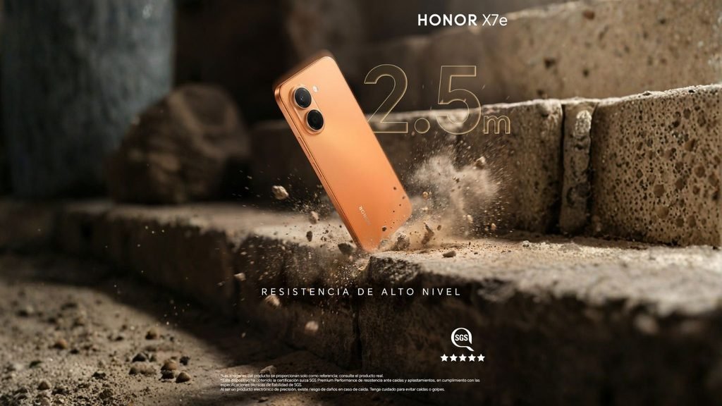 HONOR X7e con protección IP64 contra polvo y salpicaduras